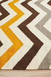 Nomad Pure Wool Flatweave 18 Yellow Rug - DISCONTINUED