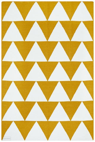 Nomad Pure Wool Flatweave 26 Yellow Rug - DISCONTINUED