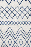 Oasis Nadia White Blue Rustic Tribal Runner Rug