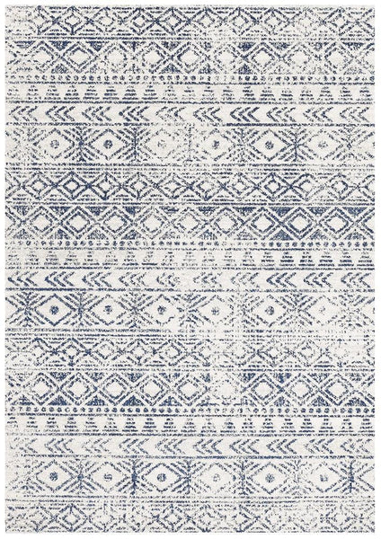 Oasis Ismail White Blue Rustic Rug - 230X160cm