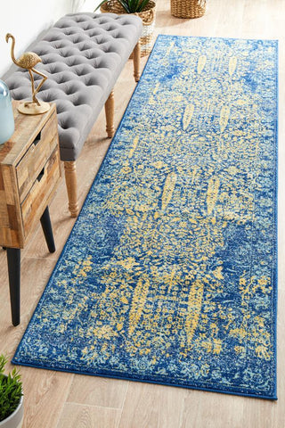 Radiance 411 Royal Blue Runner Rug