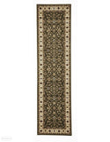 Sydney Collection Classic Rug Green with Ivory Border - 150x80cm