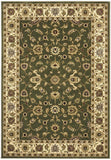 Sydney Collection Classic Rug Green with Ivory Border - 170x120cm