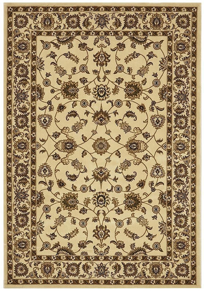 Sydney Collection Classic Rug Ivory with Ivory Border - 170x120cm