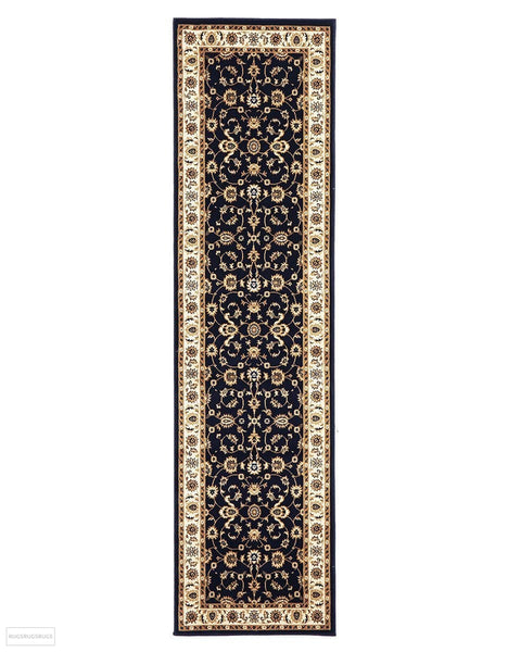 Sydney Collection Classic Rug Blue with Ivory Border - 150x80cm