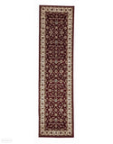 Sydney Collection Classic Rug Red with Ivory Border - 150x80cm