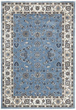 Sydney Collection Classic Rug Sky Blue with Blue Border - 150x80cm