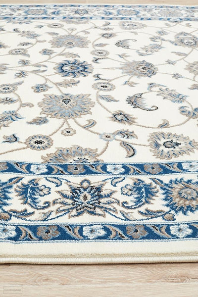 Sydney Collection Classic Rug White with White Border
