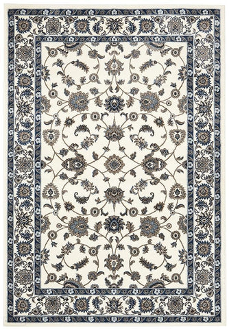 Sydney Collection Classic Rug White with White Border - 170x120cm