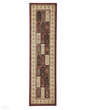 Sydney Collection Traditional Panel Pattern Rug Burgundy - 150x80cm