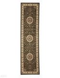 Sydney Collection Medallion Rug Green with Ivory Border - 150x80cm