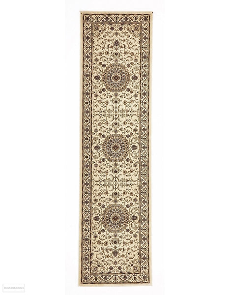 Sydney Collection Medallion Rug Ivory with Ivory Border - 150x80cm