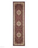 Sydney Collection Medallion Rug Red with Ivory Border - 150x80cm
