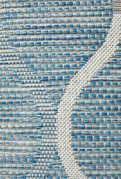 Terrace Denise Trellis Rug Blue - MODERN
