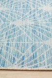 Terrace Fern Trellis Rug Blue - MODERN