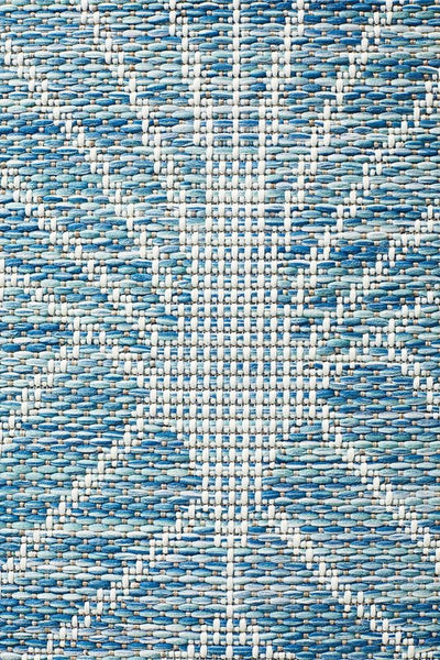 Terrace Fern Trellis Rug Blue - MODERN